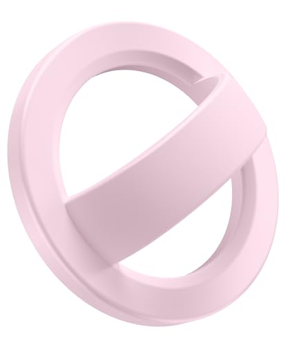 GONEZ Magnetic Phone Grip Compatible with MagSafe, Removable Silicone Loop Grip, Phone Ring Holder for Back of Phone for iPhone 17/16/15/14/13/12 Series, Pastel Pink - color: Pastel Pink