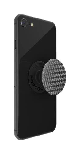 PopSockets Adhesive Phone Grip, Holder, Phone Stand, Black - Carbonite Weave - color: Carbonite Weave, style: Adhesive