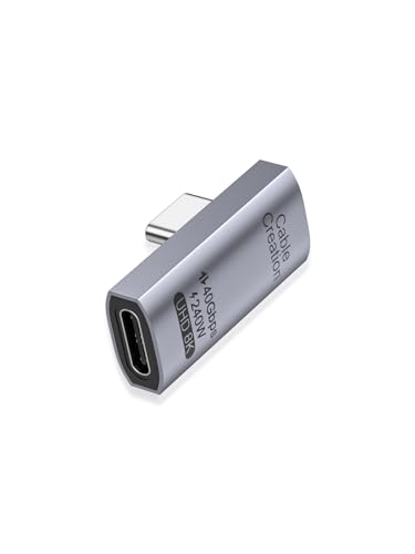 CableCreation 90Degree USB C Adapter, Right Angle USB C Adapter 40Gbps 240W - size: 1PCS, style: Middle Angle