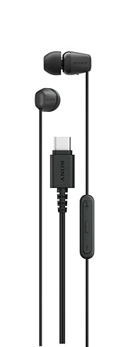 Sony IER-EX15C USB-C Plug, Wired in-Ear Headphones with Mic, Black - color: Black (Pack of 1), style: USB-C, Mic