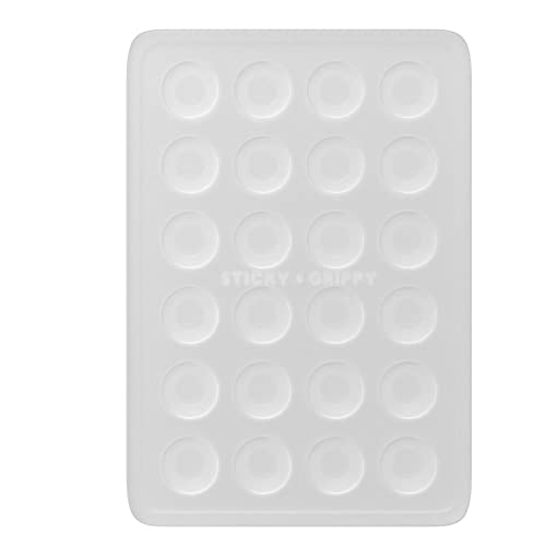 StickyGrippy Suction Phone Case Mount, Sillicon Adhesive Phone Accessory for iPhone and Android, Hands-Free Fidget Toy Mirror Shower Phone Holder, Tiktok Videos and Selfies (Translucent) - color: Translucent