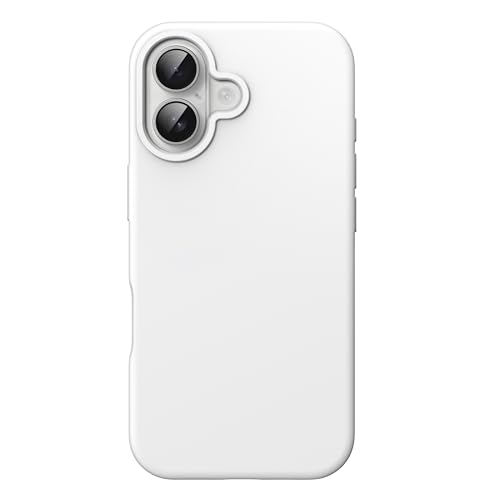 JETech Silicone Case for iPhone 16, White | Silky Soft Touch, Shockproof Protection, Scratch Resistant, Microfiber Lining - color: White, size: iPhone 16
