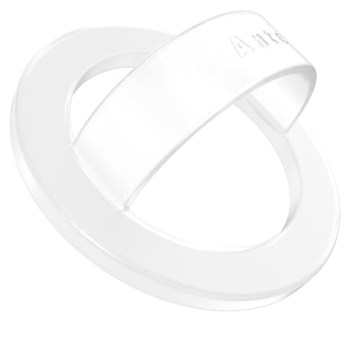 Anteel Magnetic Silicone Ring Grip Phone Holder, Strong Magnetic Attraction, Comfy and Portable, Removable Finger Loop Grip for Magsafe Phone Case (Clear) - color: Clear
