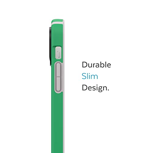 Speck iPhone 14 Pro Max Case - Slim, Drop Protection, Scratch Resistant, Soft Touch, Dual Layer, Renew Green/Sweater Grey CandyShell Pro - color: Renew Green/Sweater Grey