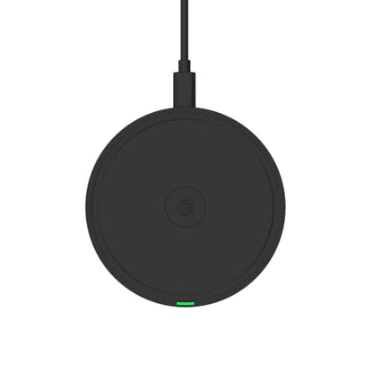AT&T 15W Qi Wireless Charging Pad USB C Fast Charger for iPhone Black - color: Black