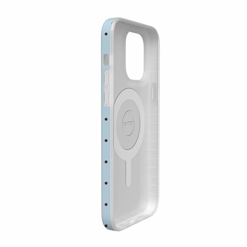 Casely iPhone 14 Pro Case | On the Dot | Blue & Brown Polka Dot | Compatible with MagSafe | Classic Ultra Slim Design - color: On the Dot | Blue Polka Dot, size: Iphone 14 Pro