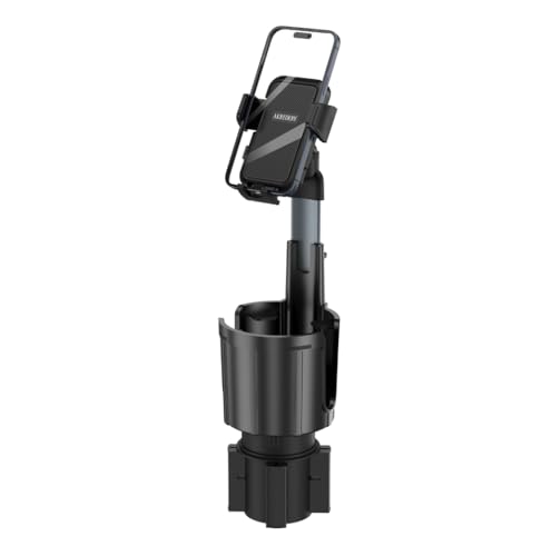 2-in-1 Cup Holder Phone Mount for Car - Upgraded Anti Shake