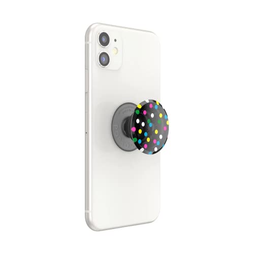 PopSockets Translucent Phone Grip with Expanding Kickstand, PopSockets for Phone, Translucent PopGrip - Black Disco - color: Black Disco