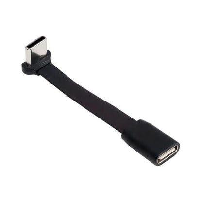xiwai Ultra Slim Flat USB-C Male to Female Up Down Angled Cable 6cm - size: 6.6cm, style: USB2.0 Type C-Type C Angled M-F