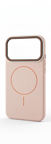 Premium Leather Magnetic Phone Case for iPhone 17 Pro & Pro Max, MagSafe Compatible, Wireless Charging, Slim Protective (Pink, iPhone 17 Pro Max) - color: Pink