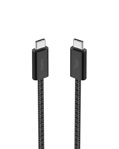 Belkin USB C to USB C 60W Braided Cable 3.3ft iPhone Charger Cord - color: Black, style: 3.3 ft