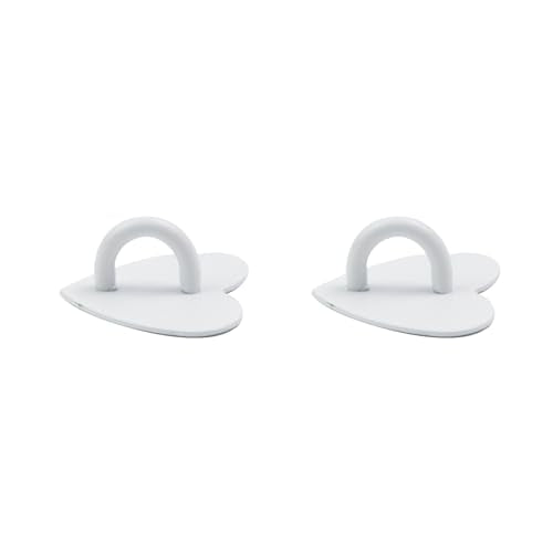 Phone Charm Hook Adhesive Phone Finger Grip Hook, Heart Shaped - color: Matte White