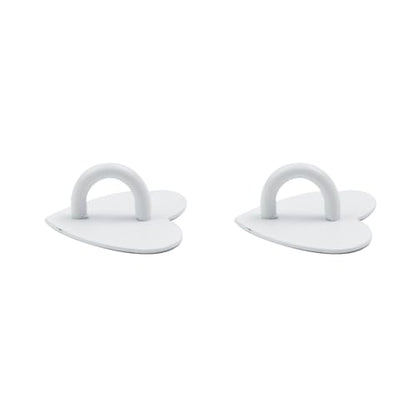 Phone Charm Hook Adhesive Phone Finger Grip Hook, Heart Shaped - color: Matte White