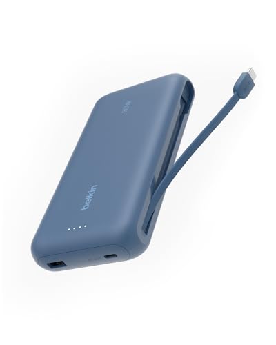Belkin 20000mAh 30W USB C Power Bank, Portable Charger for iPhone & iPad - color: Blue, style: 20K mAh