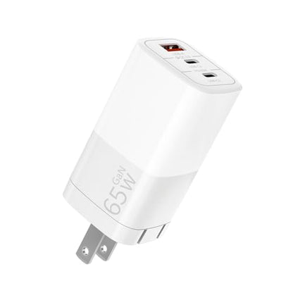 65W GaN Fast Charger, 3-Port USB C PD Power Adapter