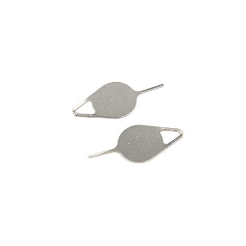 Geesatis 100 PCS Silver Sim Card Tray Needle Pin Eject Pin Key Sim Card Opening Removal Tool Compatible with fit Most Smartphone Brands