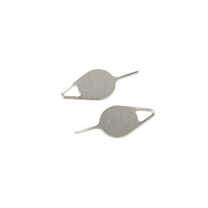 Geesatis 100 PCS Silver Sim Card Tray Needle Pin Eject Pin Key Sim Card Opening Removal Tool Compatible with fit Most Smartphone Brands