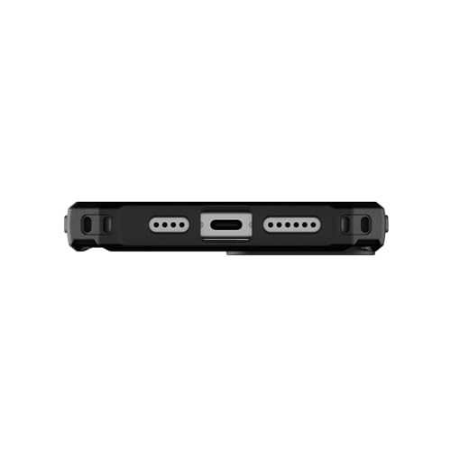URBAN ARMOR GEAR UAG Case [Updated Version] Compatible with iPhone 15 Pro 6.1" Pathfinder Clear Ash/Black Built-in Magnet Compatible with MagSafe Charging Rugged Transparent Dropproof Protective Cover - color: Ash/Black