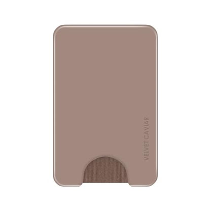 VELVET CAVIAR compatible with MagSafe Wallet 2.0 | Magnetic Card Holder Wallet for iPhone 17/16/15/14/13/12 or Phone Cases compatible with MagSafe | Cashmere Taupe - color: Cashmere Taupe
