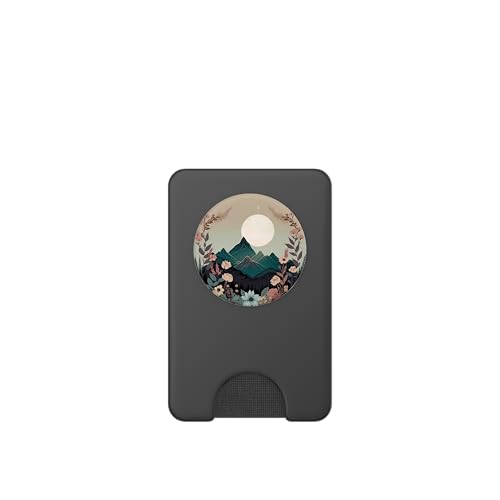 Boho Chic Floral Wreath Forest Nature Mountain Cute Pastel PopSockets PopWallet for MagSafe - style: Magnetic PopWallet