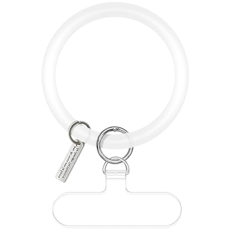 TACOMEGE Silicone Ring Phone Lanyard, Translucent - color: Translucent