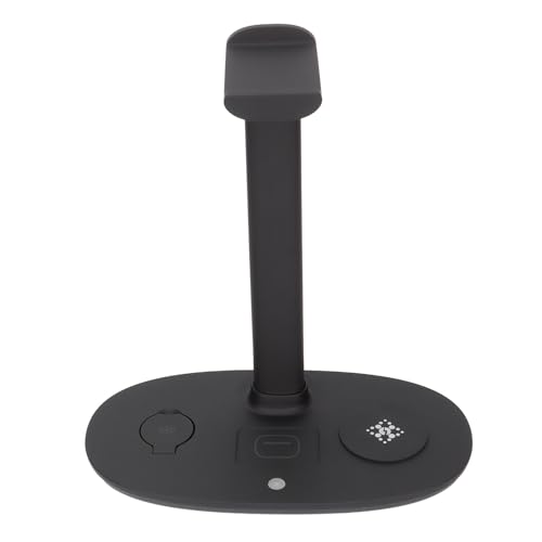 4 in 1 Wireless Charger Headphone Stand, 15W Fast Charging Station, Detachable Design for Mobile Phones, Earphones & Watches, Stylish Appearance - Perfect for Home & Travel