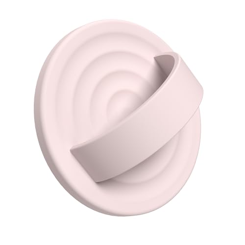 Upgraded Magnetic Phone Grip, Liquid Silicone Soft and Portable, Removable Finger Loop Ring Grip Holder for iPhone, Strong Magnetic Attraction, Compatible with MagSafe Phone Case, Lovely Pink - color: Lovely Pink