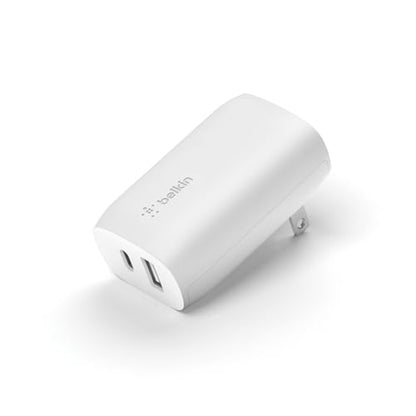 Belkin 37W USB C and USB A Charger Block, USB C to Lightning Cable - style: Dual USB-C & A Port with C-Lightning Cable