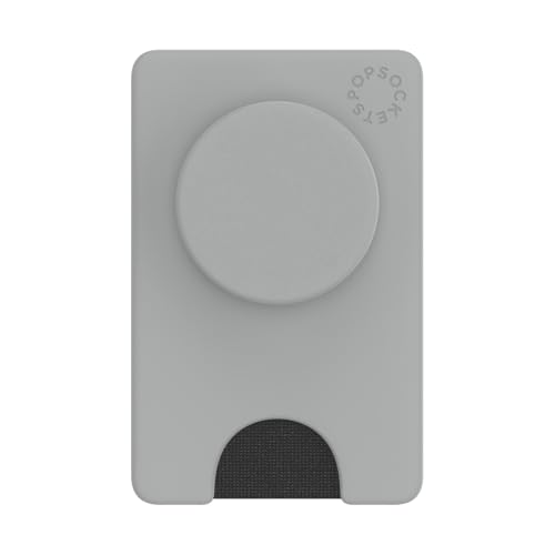 PopSockets Adhesive Phone Wallet with Grip- Tech Grey - color: Tech Grey, style: Adhesive