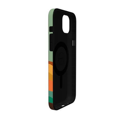 Casely iPhone 14 Plus Case | Endless Peaks | Colorblock Mountain | Compatible with MagSafe | Classic Ultra Slim Design - color: Endless Peaks | Colorblock Mountain