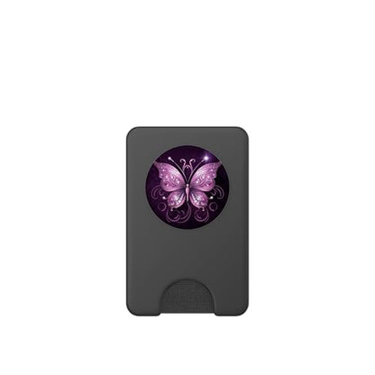 Pink Butterfly Purple Butterfly PopSockets PopWallet for MagSafe - style: Magnetic PopWallet