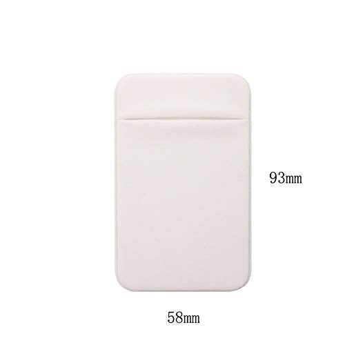 Slim Credit Card Holder for Back of Cell Phone, Stretchy Ultra Lycra 3M Self Adhesive Phone Pocket Stick On Wallet for ID Credit Card Pocket for iPhone Android Galaxy (Gold+White+Gray) - color: Gold+White+Gray