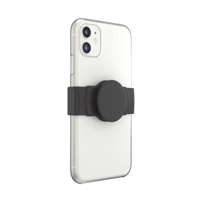 PopSockets Phone Grip Slide for Phones and Cases, Sliding Phone Grip with Expanding Kickstand - Black - color: Black