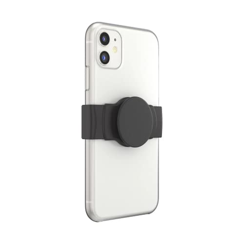 PopSockets Phone Grip Slide for Phones and Cases, Sliding Phone Grip with Expanding Kickstand - Black - color: Black
