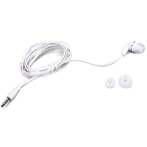 Mono Headset Earphone w Mic Wired Earbud Compatible with Cricket Outlast 5G/AT&T Motivate Pro 5G, 3.5mm Single Headphone Hands-Free Microphone White
