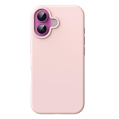 JETech Silicone Case for iPhone 16, Light Pink | Silky Soft Touch, Shockproof Protection, Scratch Resistant, Microfiber Lining - color: Light Pink, size: iPhone 16