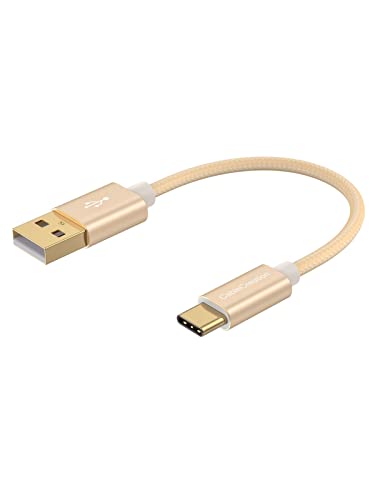 CableCreation Short USB A to USB C Cable 6 inch, USB C to A Fast Charging - color: Gold, size: 0.5FT