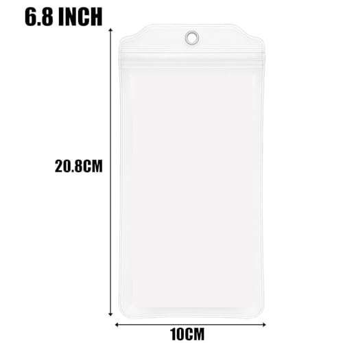 7Pcs Universal Transparent Mobile Phone Waterproof Bag Touch Screen Outdoor Riding Rainproof Mobile Phone Protection Case (6.8 Inch, 20.8x10cm) - color: 6.8 Inch