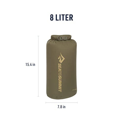 Sea to Summit Lightweight Dry Bag, Multi-Purpose Dry Storage - color: Olive Green, style: 8 Liter