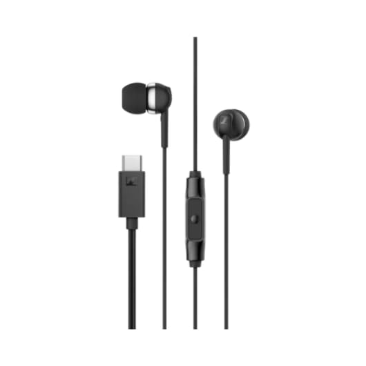 Sennheiser CX 80U in-Ear Headphones, USB C Connection, Black - color: Black