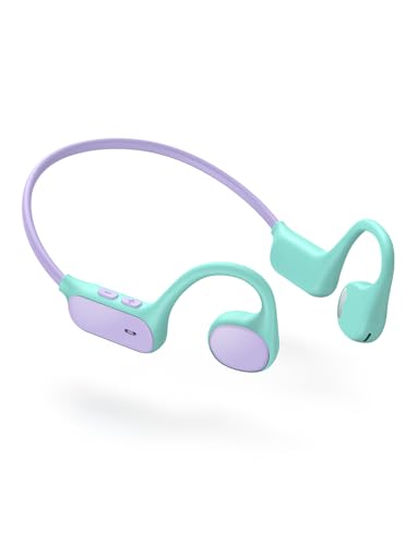 iClever OWS01 Kids Bluetooth Headphones, Air Conduction Open Ear Headphones - color: A-Purple
