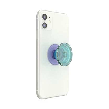 PopSockets Phone Grip with Expanding Kickstand, Adhesive Grip - Translucent Glitter Mint - color: Lavender