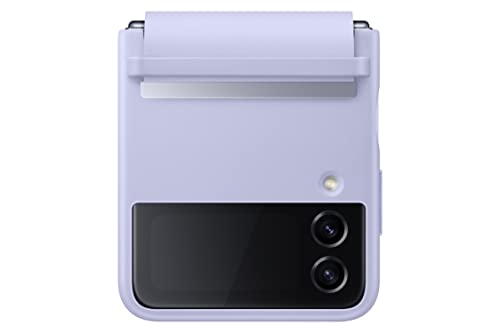 SAMSUNG Galaxy Z Flip4 Flap Leather Cover, Protective, Premium Luxury Phone Case with Slim Style Design, US Version, Serene Purple - color: Serenity Purple, style: Leather