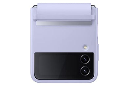 SAMSUNG Galaxy Z Flip4 Flap Leather Cover, Protective, Premium Luxury Phone Case with Slim Style Design, US Version, Serene Purple - color: Serenity Purple, style: Leather