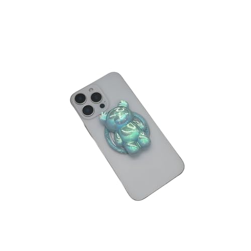 Magnetic 3D Bear Phone Grip Stand, MagSafe Compatible — Aqua Blue - color: Aqua Blue