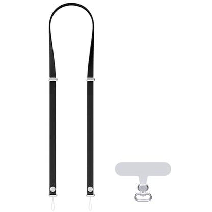 Hokone Lanyard Crossbody Strap for iPhone 17 Series, Adjustable Anti-Theft Neck Holder with Magnetic Strap & Quick Release - color: Black
