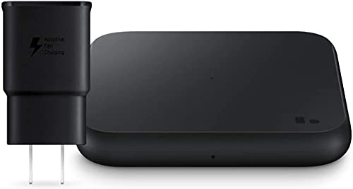 SAMSUNG Wireless Charger Fast Charge Pad (2021), Universally Compatible with Qi Enabled Phones (US Version), Black, 9W - color: Black