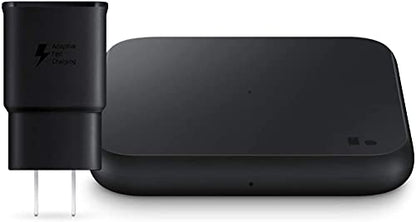 SAMSUNG Wireless Charger Fast Charge Pad (2021), Universally Compatible with Qi Enabled Phones (US Version), Black, 9W - color: Black