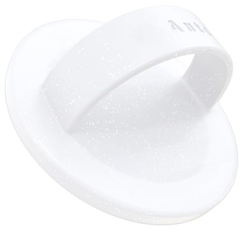 Anteel Magnetic Phone Grip, Liquid Silicone Comfy and Portable, Removable Finger Loop Ring Holder for iPhone, Strong Magnetic Attraction, Compatible with Magsafe, Patent Pending (White Glitter) - color: White Glitter