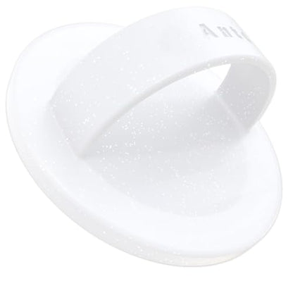 Anteel Magnetic Phone Grip, Liquid Silicone Comfy and Portable, Removable Finger Loop Ring Holder for iPhone, Strong Magnetic Attraction, Compatible with Magsafe, Patent Pending (White Glitter) - color: White Glitter